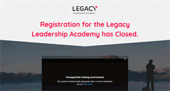 Desktop Screenshot of legacyleadershipacademy.com